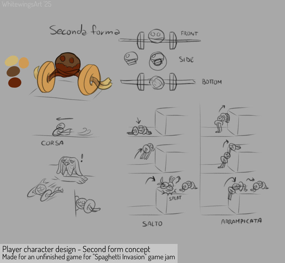 Player character design from unfinished game - Second form concept