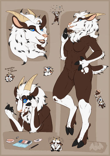 Color Sketchpage - 1 fullbody, 1 halfbody, 1 portrait, 5 doodles