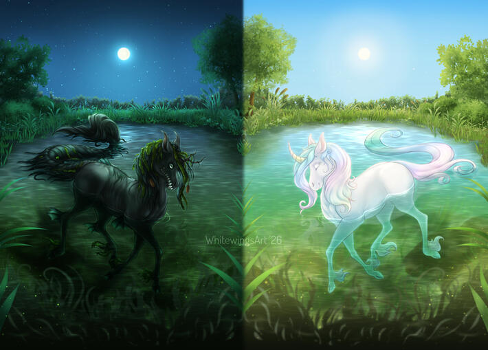 Mirrored illustrations Overall medium